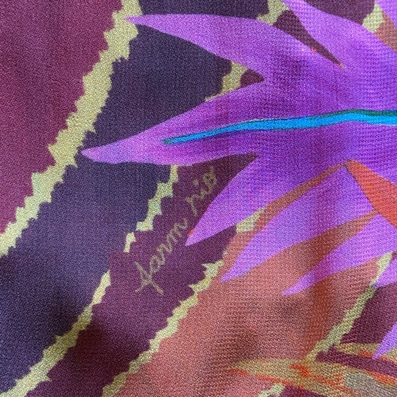 Anthropologie Farm Rio Vintage Wave Long-Sleeve Maxi Dress -XL - Picture 13 of 14